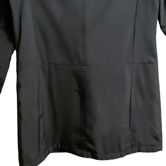 Gap Rain Coat SZ S Women's Black Lightweight Pockets Double Breasted - Picture 11 of 11